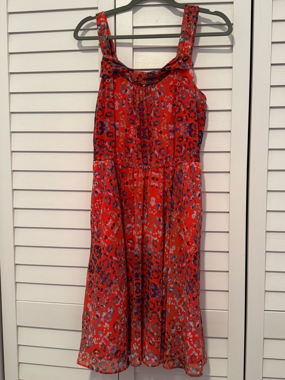 RACHEL Rachel Roy Abstract Print Sleeveless Dress, Flowy, Romantic, Boho, Coral
